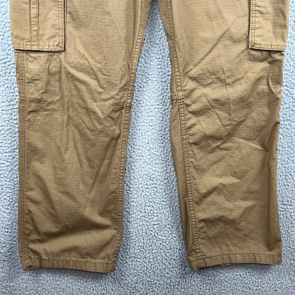 Carhartt Force Relaxed Fit Cargo Pants Mens 36x30 Brown Ripstop Work Trousers - Picture 4 of 11